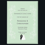 Peppermint Coloured Bride And Groom Design Wedding Magnet<br><div class="desc">Peppermint coloured wedding save the date magnet black and white bride groom design. You can customise this peppermint coloured wedding save the date magnet with your own wedding details. Should you require any help with customising then contact us through the link on this page. Black and white bride and groom...</div>