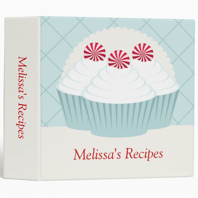 Peppermint Cupcakes Recipe Binder (Front/Spine)