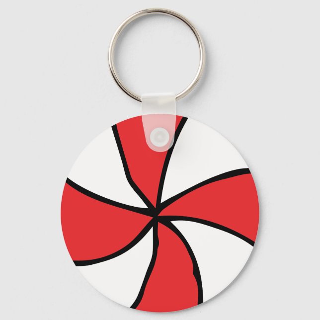 Peppermint Cute Candy Clipart Peppermint Clipart Keychain (Front)