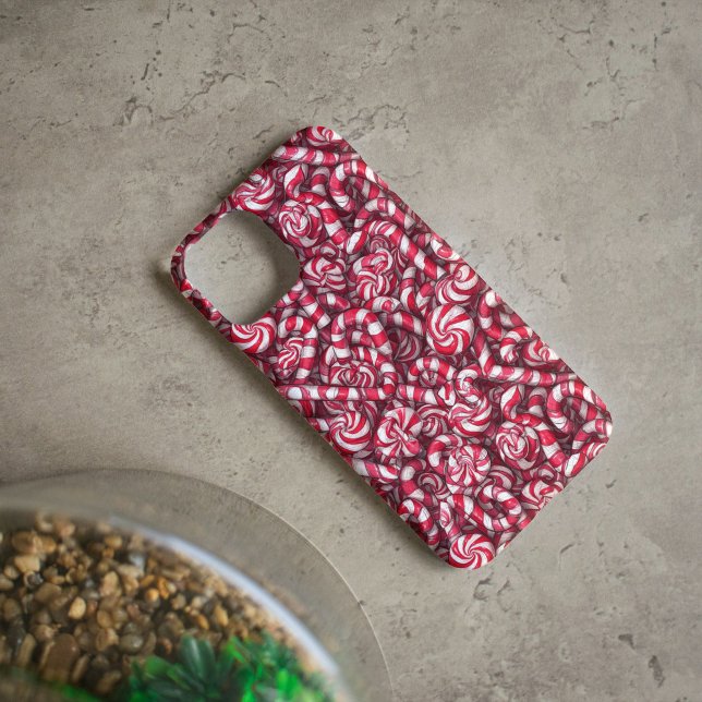 Peppermint Dreams Pattern | Retro Candy Cane  Case-Mate iPhone Case (Creator Uploaded)