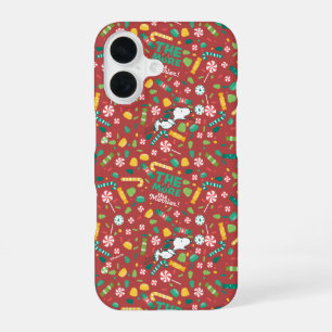 Peppermint Dreams Snoopy Candy Pattern iPhone 16 Case
