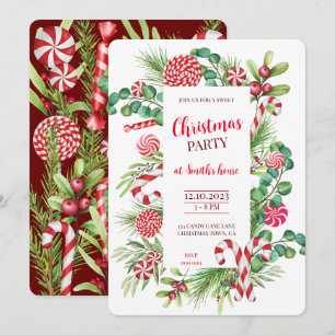 Peppermint Elegance Invitation