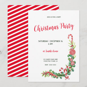 Peppermint Elegance Invitation