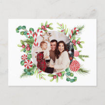 Peppermint Elegance Postcard