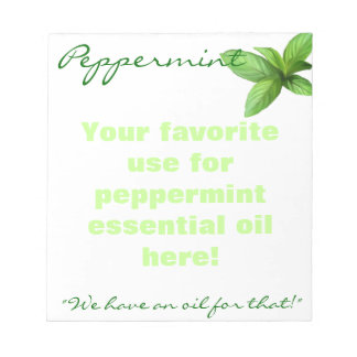 Peppermint Essential  Oil Notepad