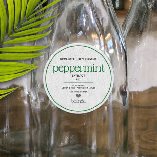 Peppermint Extract Personalized Bottling Label