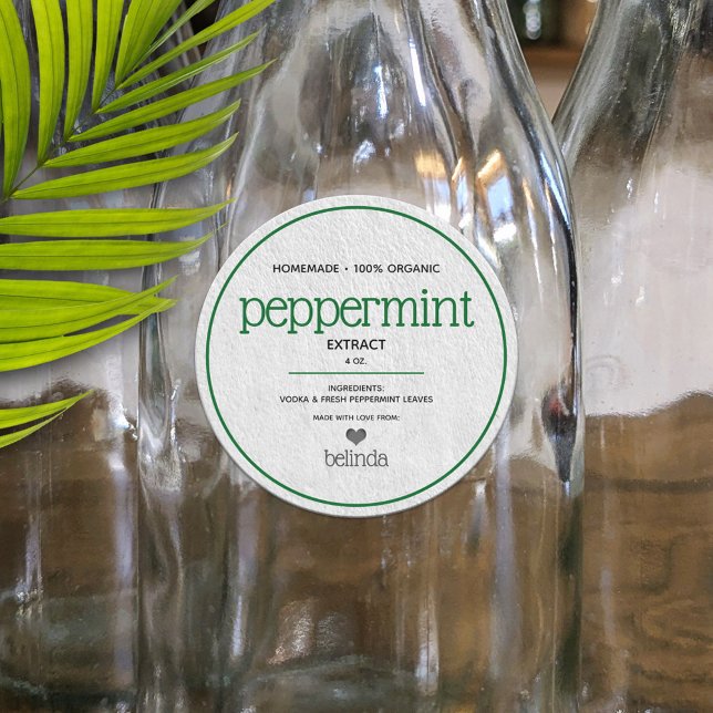 Peppermint Extract Personalized Bottling Label (Creator Uploaded)