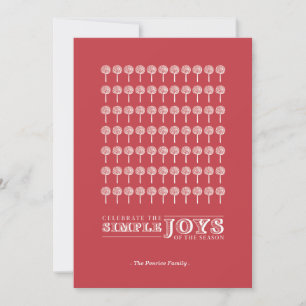 Peppermint Geisha Patterned Holiday Card