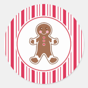 Peppermint Gingerbread Stickers