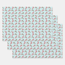 Peppermint Magic : Sucre de canne de Noël Papier c
