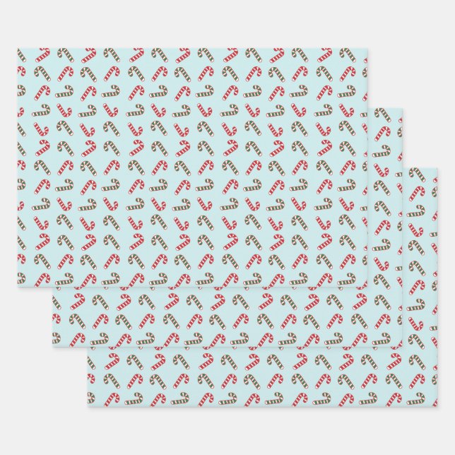Peppermint Magic : Sucre de canne de Noël Papier c (Lot)