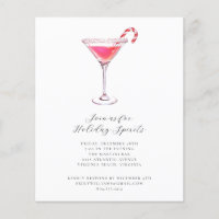 Peppermint Martini Holiday Cocktail Party Invite
