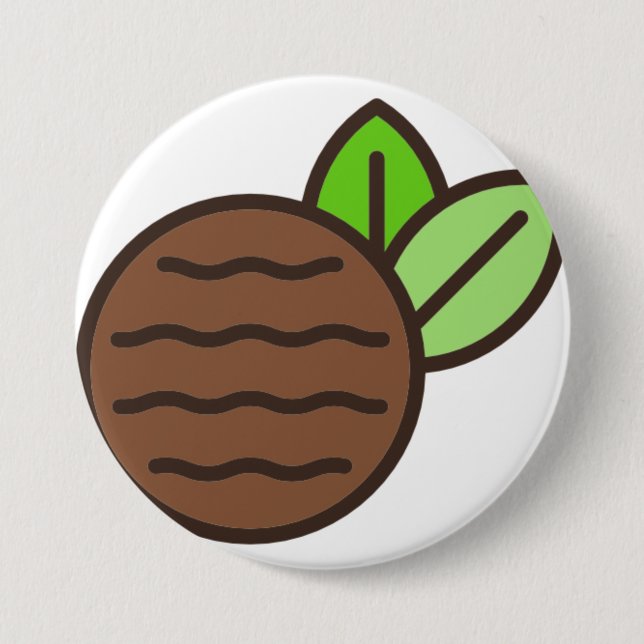 peppermint-patty 3 inch round button (Front)