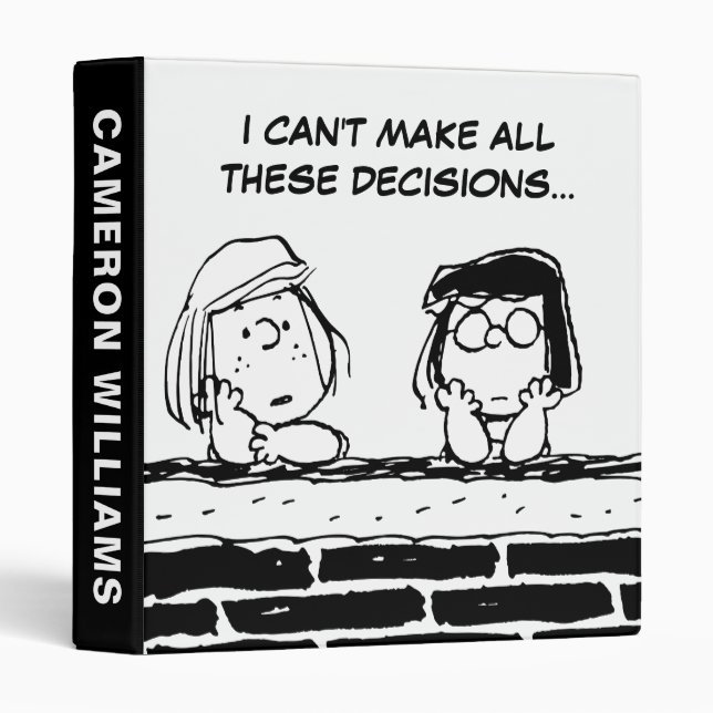 Peppermint Patty & Marcie at the Wall Binder (Front/Spine)
