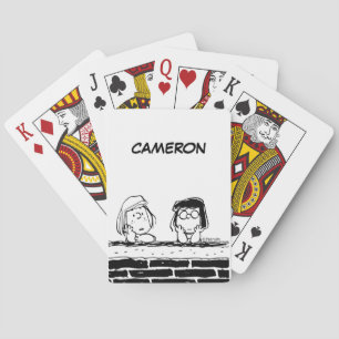 Peppermint Patty & Marcie at the Wall Playing Cards