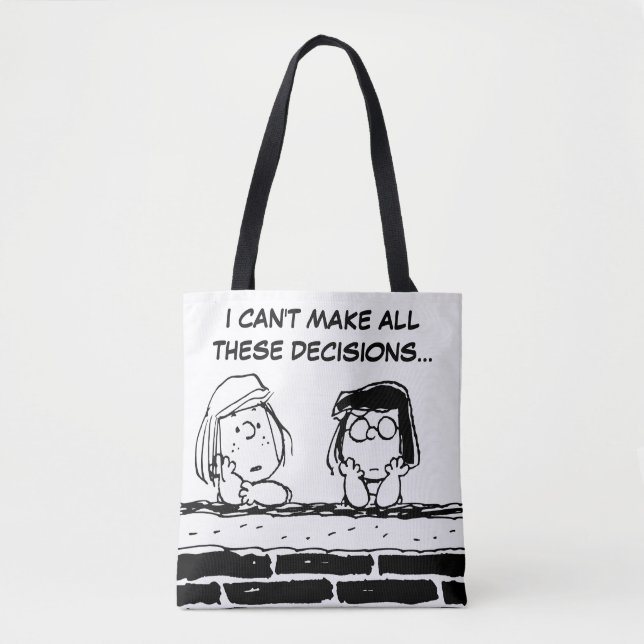 Peppermint Patty & Marcie at the Wall Tote Bag (Front)