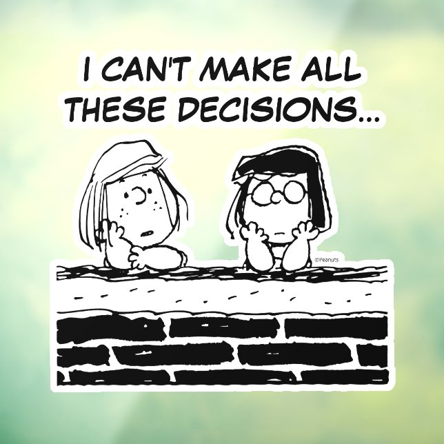Peppermint Patty & Marcie at the Wall Window Cling (Sheet 3)
