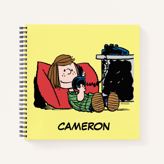 Peppermint Patty on the Phone Notebook (Front)