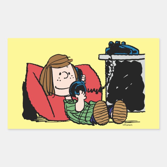 Peppermint Patty on the Phone Sticker (Front)