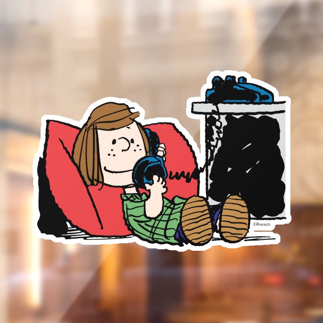 Peppermint Patty on the Phone Window Cling (Sheet 2)