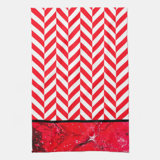 Peppermint Poinsettia Kitchen Towel