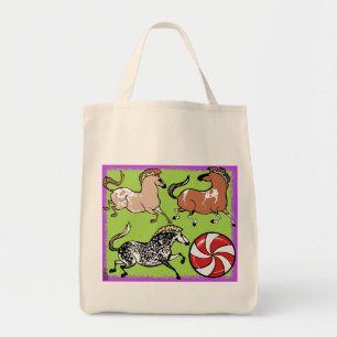 Peppermint Pony Grocery Tote Bag
