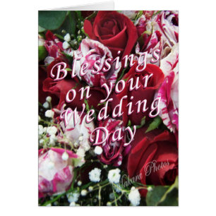 Peppermint Rose Wedding Card