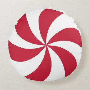 Peppermint Round Pillow