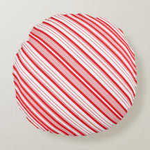 Peppermint Round Throw Pillow