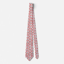 Peppermint Santa Hound Holiday Men's Tie