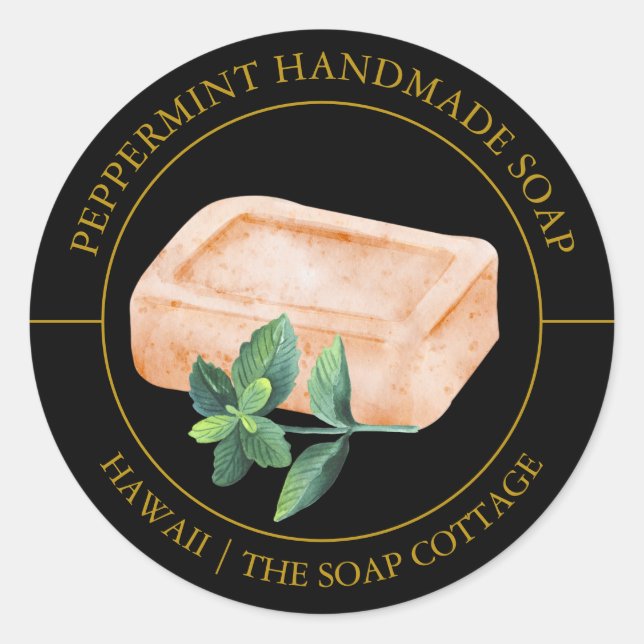 Peppermint Soap label (Front)