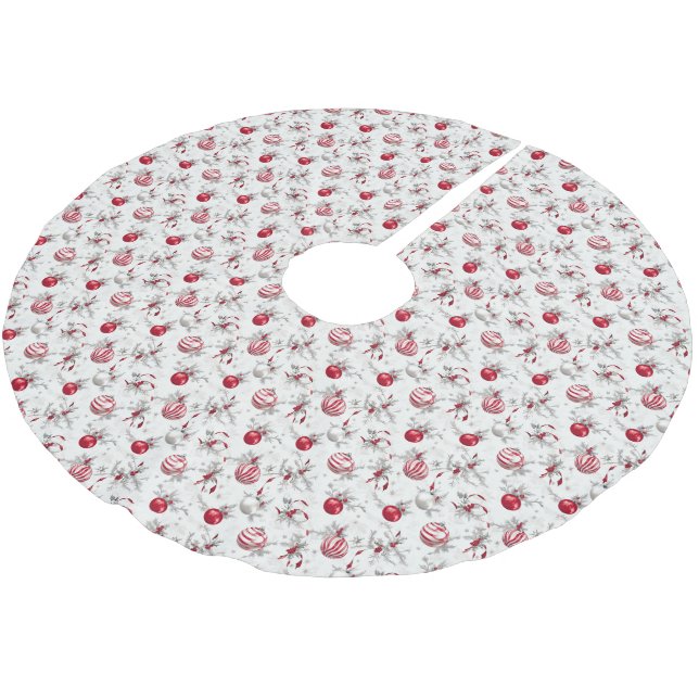 Peppermint Spice Tree Skirt (Angled)