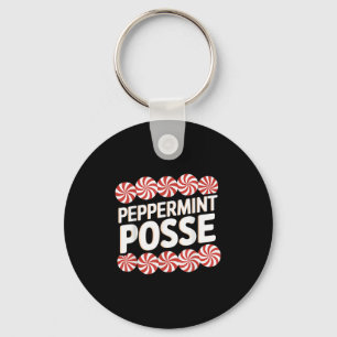 Peppermint Sse Festive Christmas Candy Theme Famil Keychain