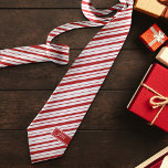 Peppermint Stripe Classic Fun Initials Christmas Tie<br><div class="desc">This fun and festive design features hand drawn peppermint stripes in classic red and white for that cozy,  traditional holiday feeling with a hint of whimsy. Original art by Malissa Melrose. Add Initials to personalize.</div>