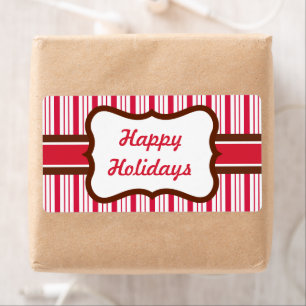 Peppermint Stripe Gift Tag Christmas Labels