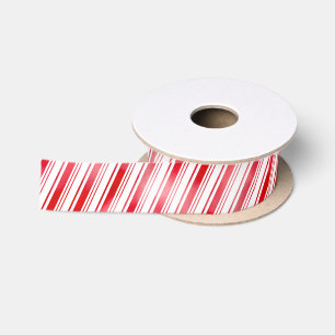Peppermint Stripe Satin Ribbon