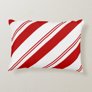 Peppermint Stripes Accent Pillow