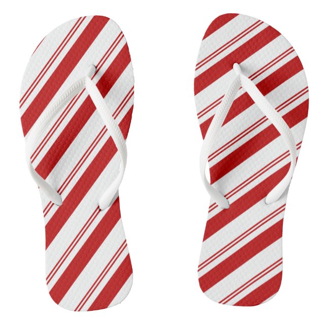 Peppermint Stripes Flip Flops (Footbed)