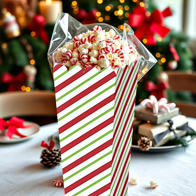 Peppermint stripes personalized   favor box (Creator Uploaded)