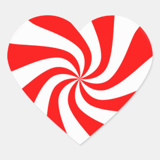 peppermint swirl candy heart sticker