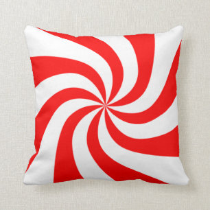 peppermint swirl candy throw pillow