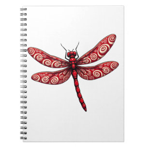 Peppermint Swirl Dragonfly Notebook