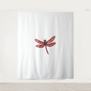 Peppermint Swirl Dragonfly Tapestry