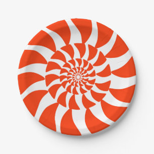 Peppermint Swirl Paper Plates