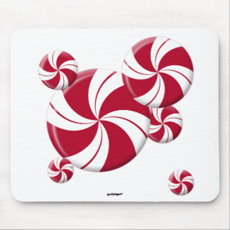 Peppermint Swirl Stripe Candy Mouse Pad