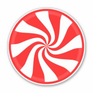 Peppermint Swirls  Vinyl Sticker