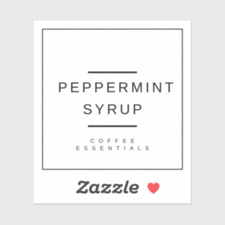 Peppermint Syrup Sticker