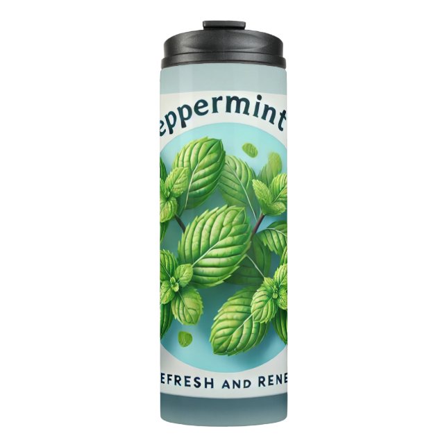 Peppermint Tea Design AI art  Thermal Tumbler (Front)