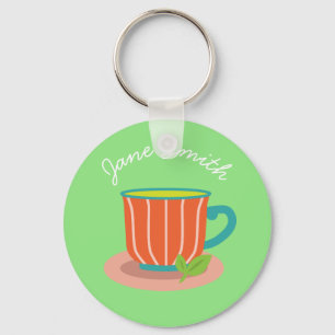 Peppermint tea for tea lovers keychain
