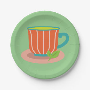 Peppermint tea for tea lovers paper plate
